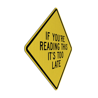 If You're Reading This It's Too Late Streetsign