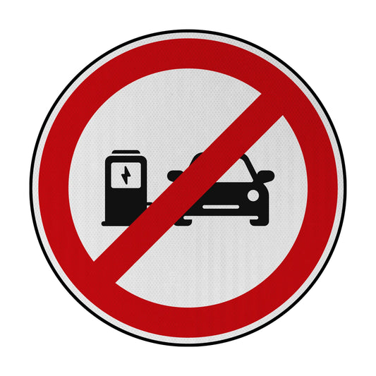 No Electric Cars Streetsign