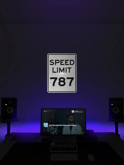 SPEED LIMIT 787 Streetsign