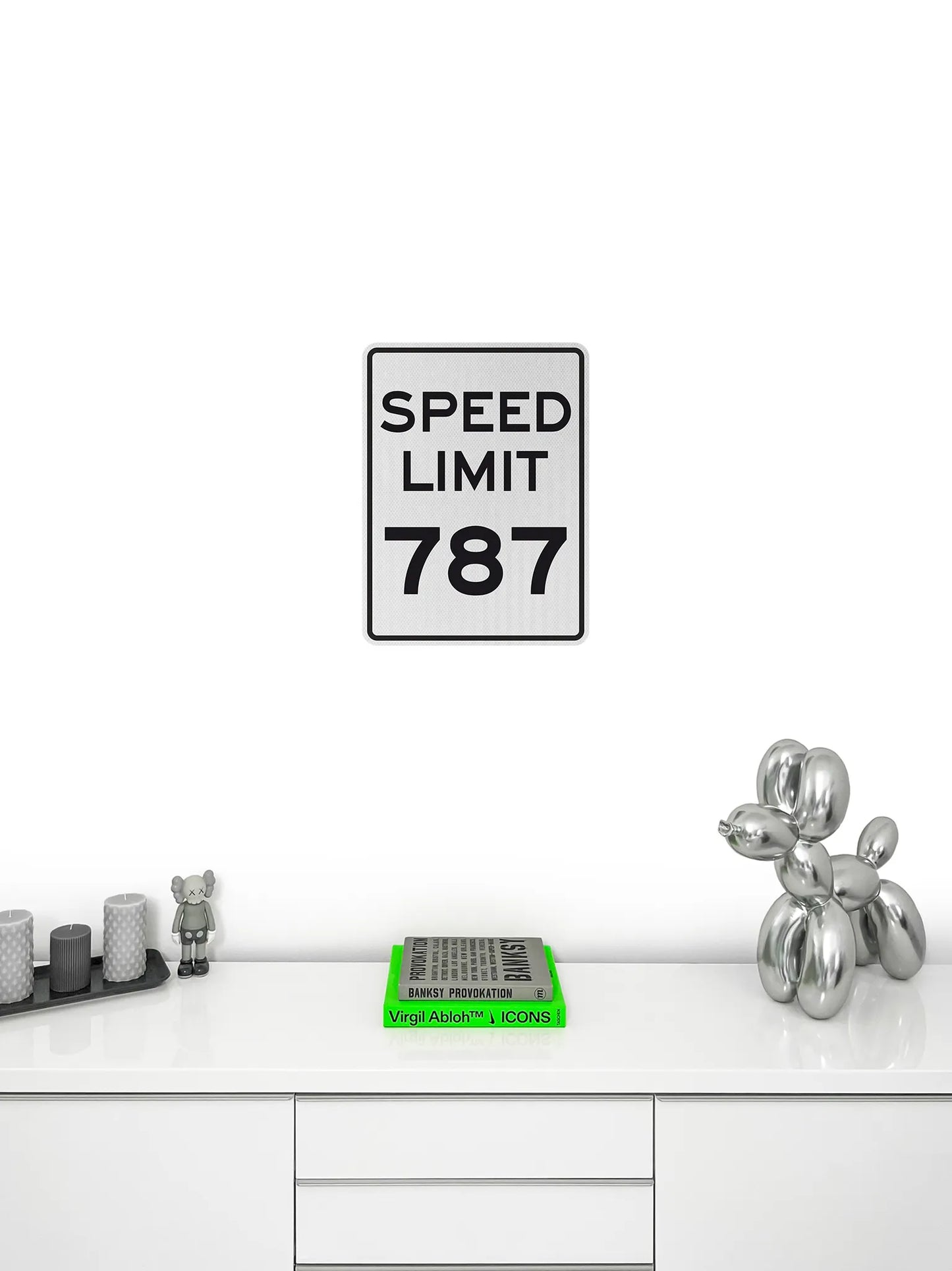 SPEED LIMIT 787 Streetsign