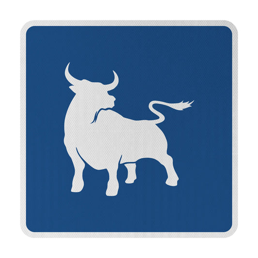 Schnellstraße Stier Streetsign