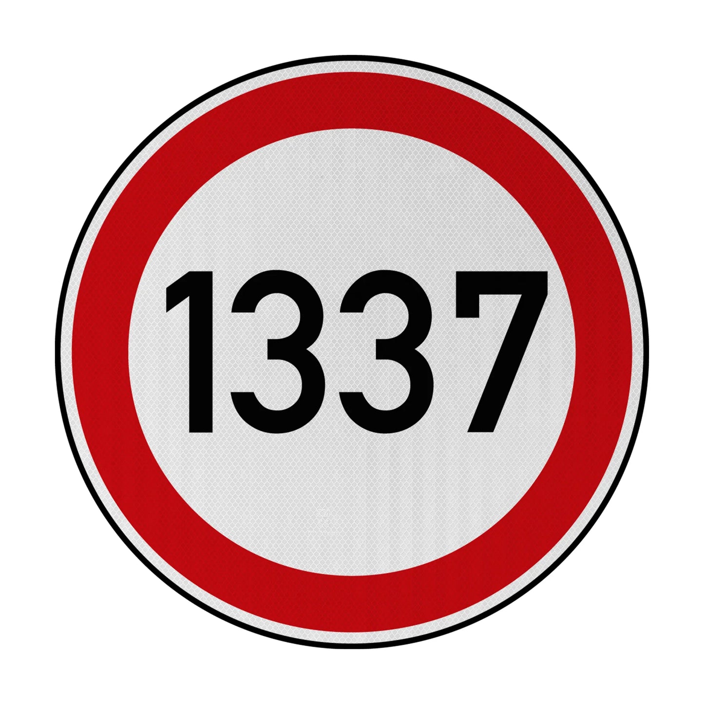 Tempolimit 1337 Streetsign