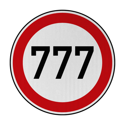 Tempolimit 777 Streetsign