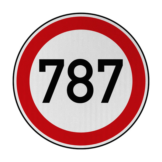 Tempolimit 787 Streetsign