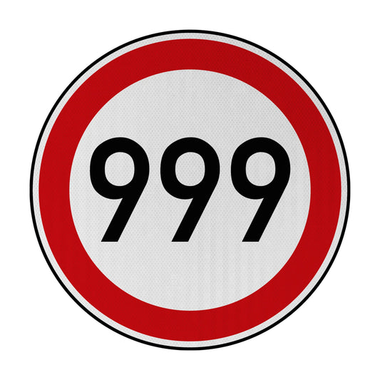 Tempolimit 999 Streetsign